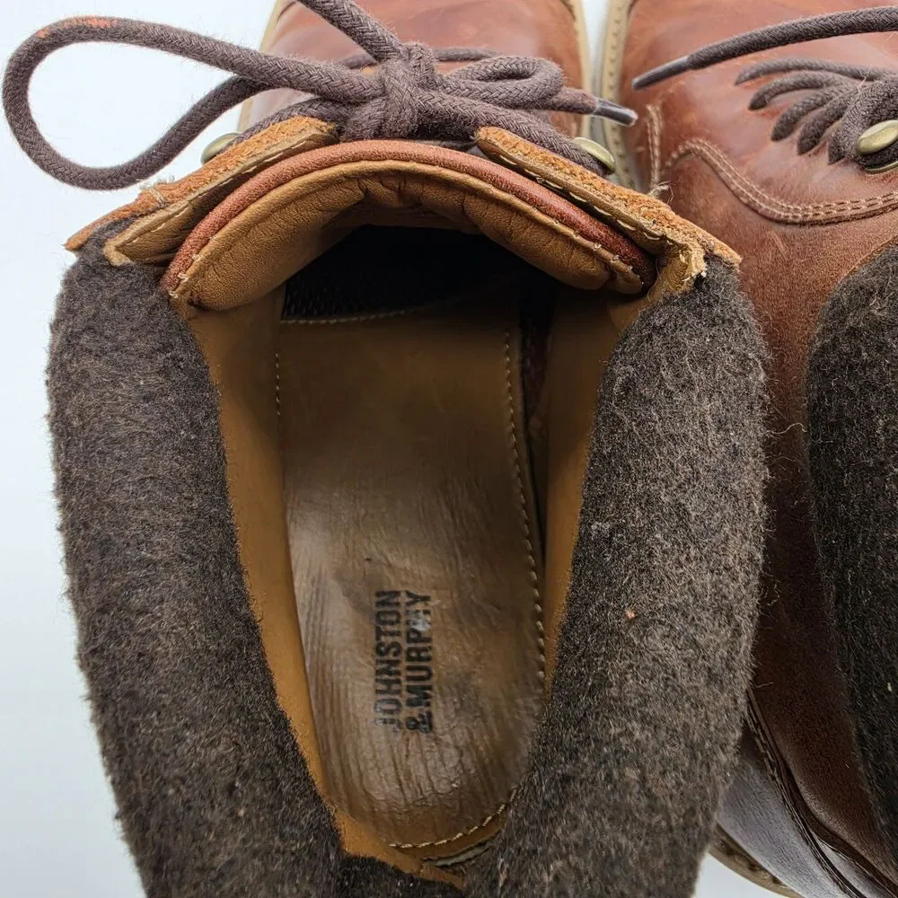 Johnston & Murphy Men's Brown Leather 20 2002  Comfort Boot Size 12